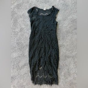 Free people intimates black lace dress